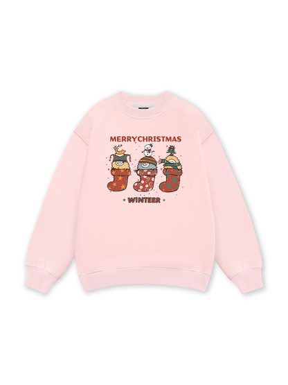 Winter Christmas Socks Sweater