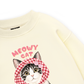 Meowy Cat Pink Plaid Sweater