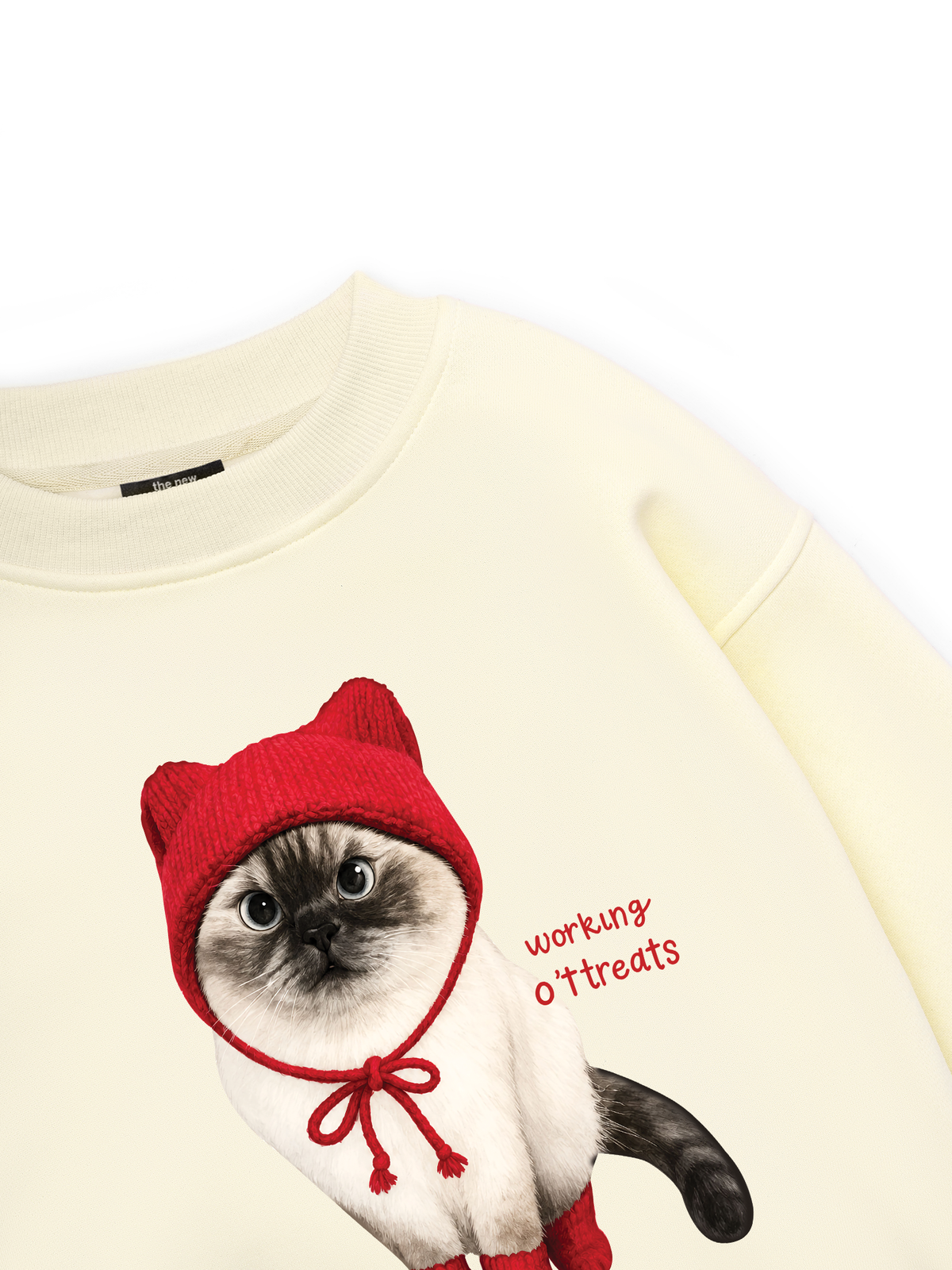 Working O'ttreats Red Meow Sweater