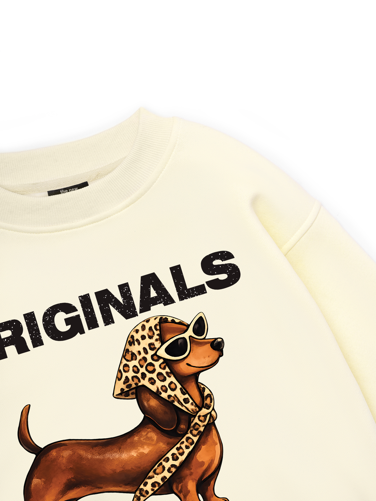 Retro Leopard Dashund Sweater