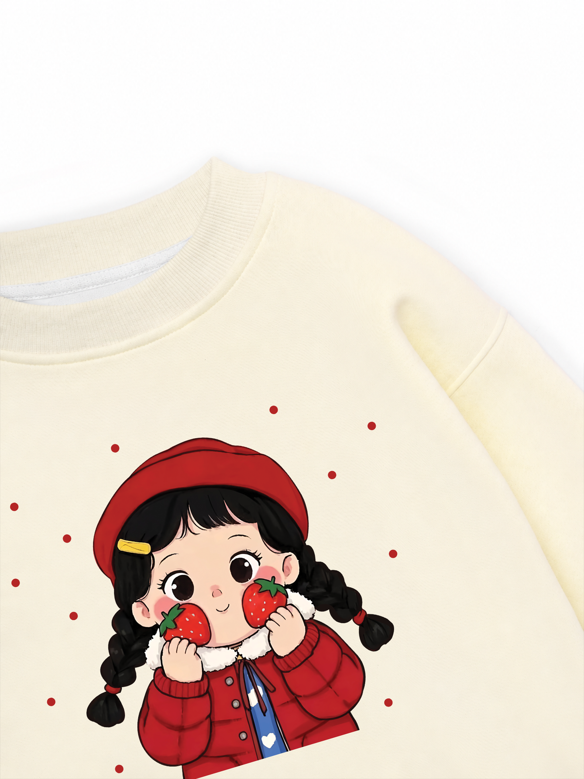 Dolly Girl Cute Strawberry Girl Sweater