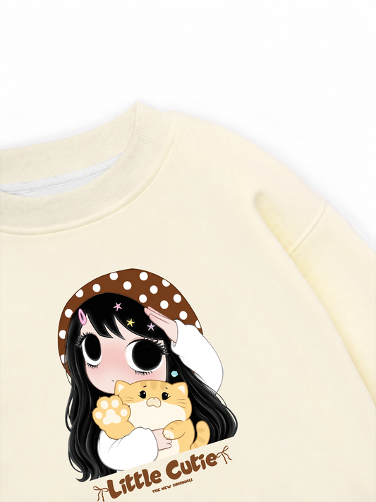 Little Girl Brown Dots Sweater