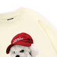 Puppy With Red Hat Sweater