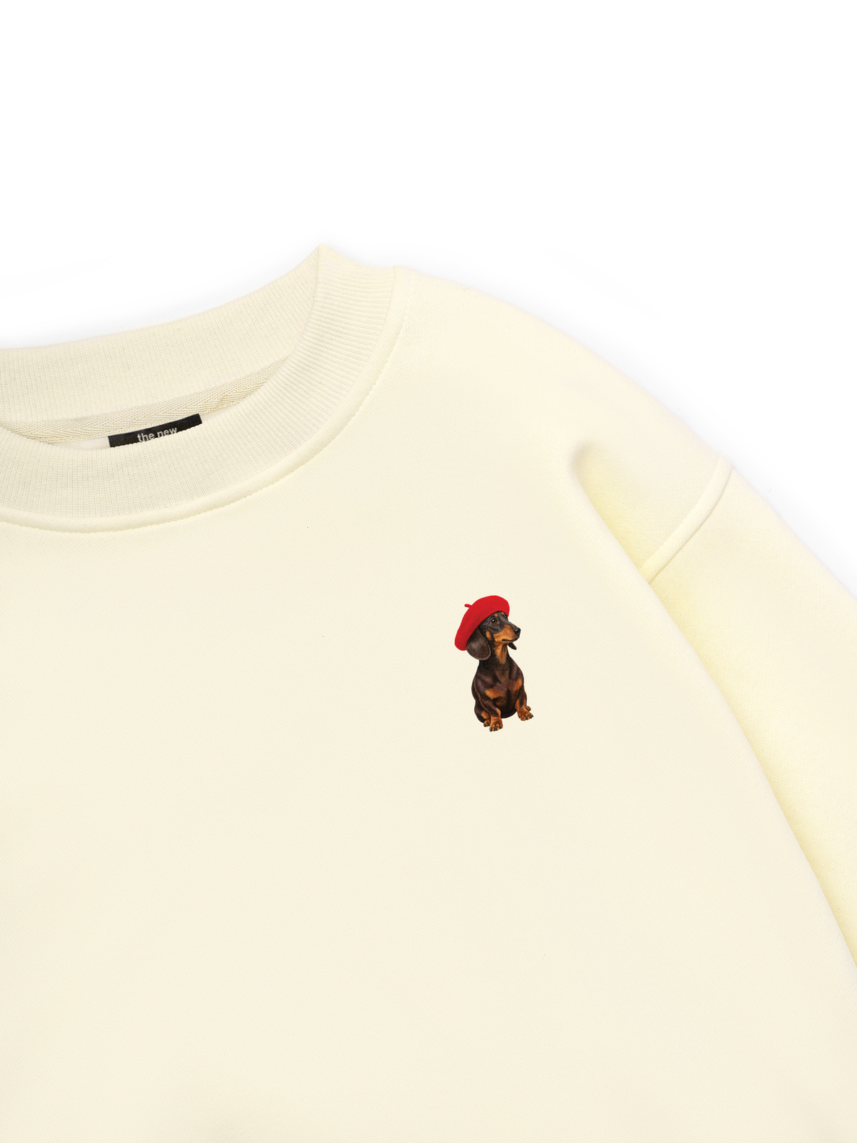 Dachshund With Red Beret Sweater