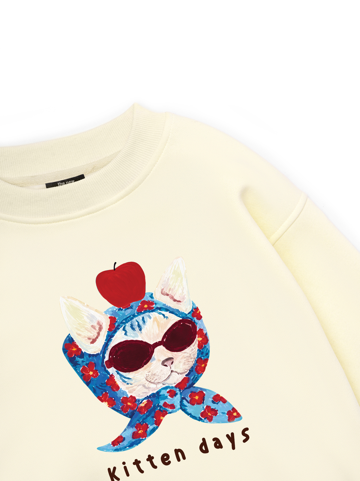 Kitten Day Meow With Apple Sweater