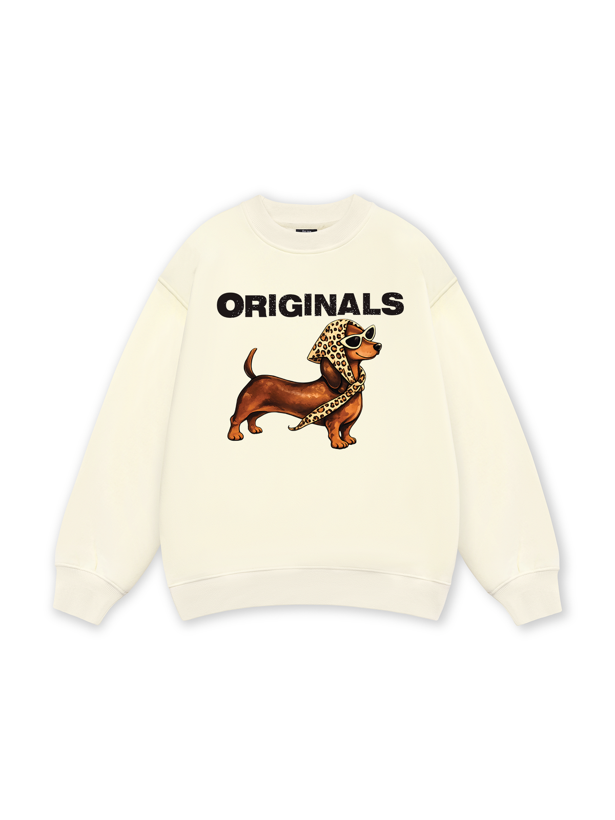 Retro Leopard Dashund Sweater