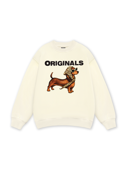 Retro Leopard Dashund Sweater