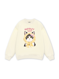 Meowy Cat Yellow Plaid Sweater