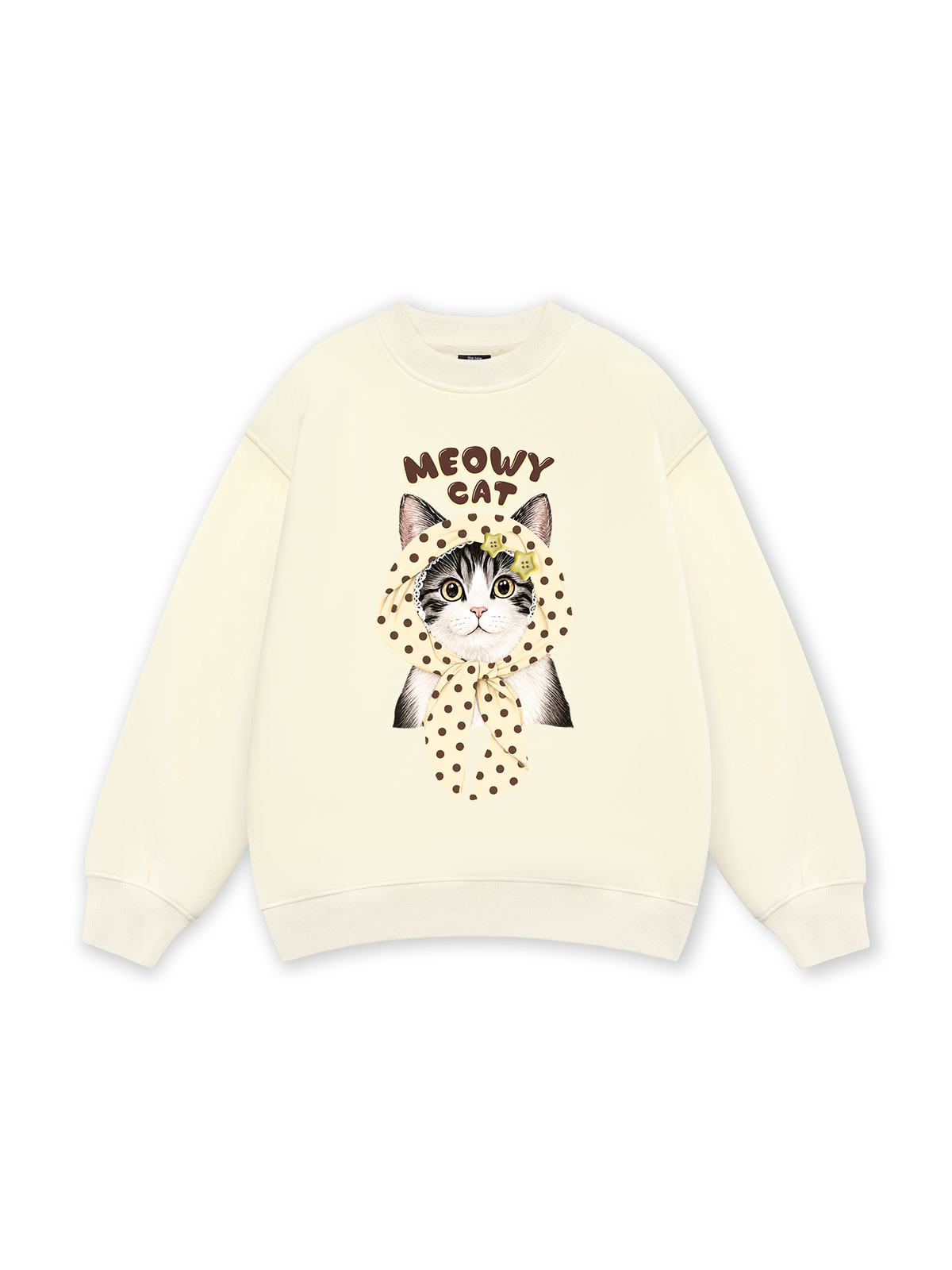 Meowy Cat Cream Sweater
