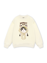 Meowy Cat Cream Sweater
