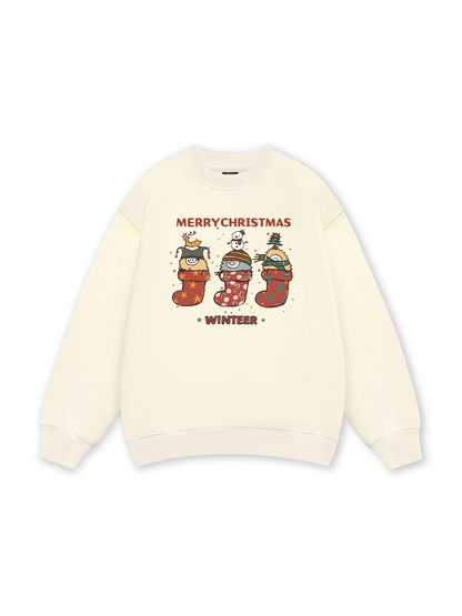 Winter Christmas Socks Sweater