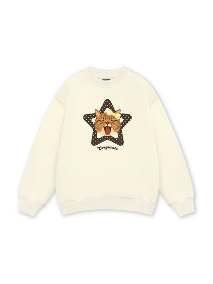 Cutie Girrl Star Meow Sweater