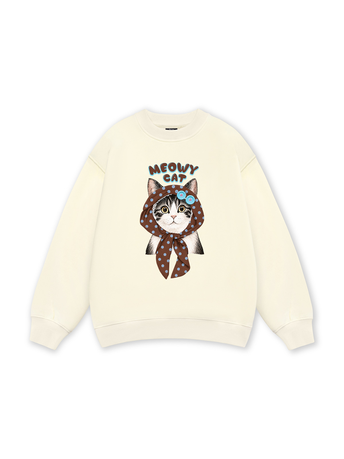 Meowy Cat Brown Sweater
