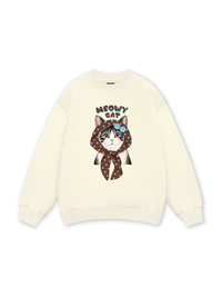 Meowy Cat Brown Sweater