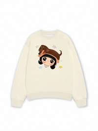 Cute Girl With Dachshund Sweater