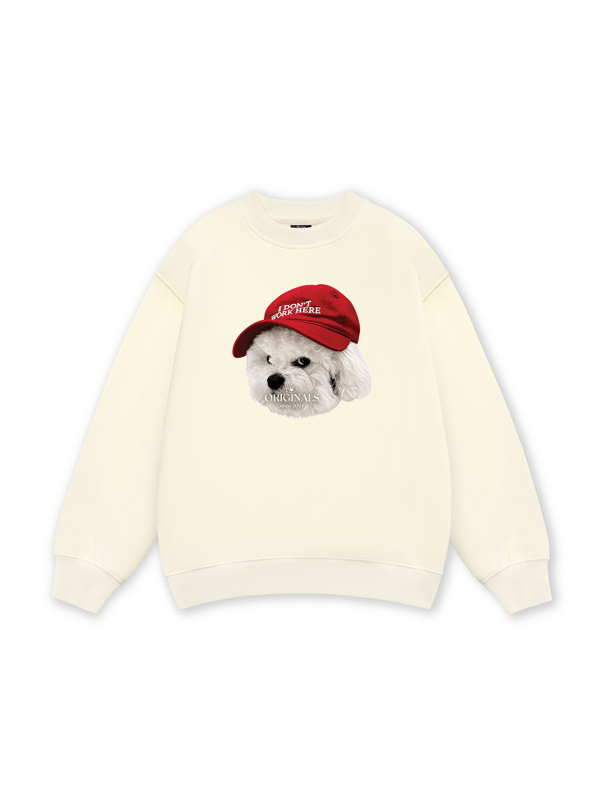 Puppy With Red Hat Sweater