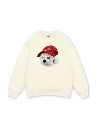 Puppy With Red Hat Sweater