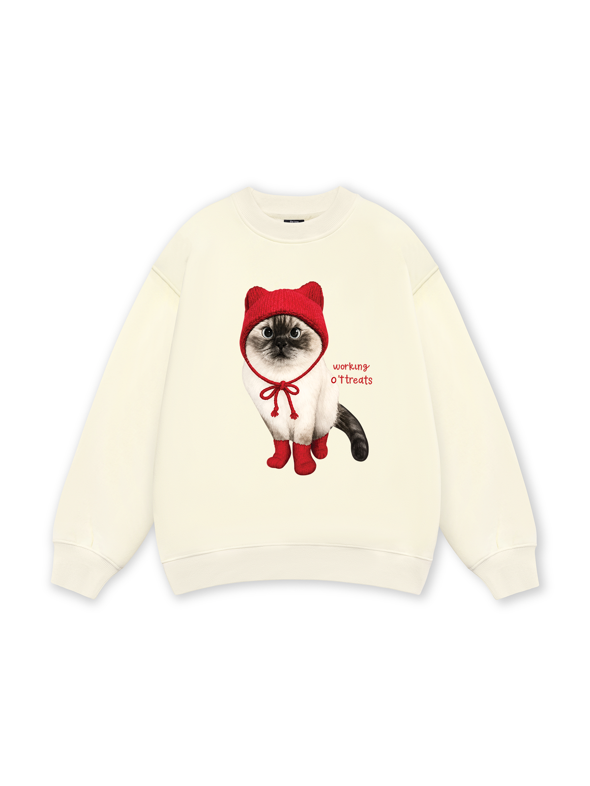 Working O'ttreats Red Meow Sweater