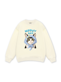 Blue Plaid Meowy Cat Sweater
