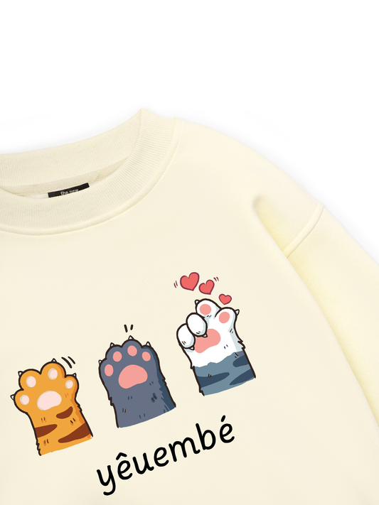 Cute Cat Hand Yeu Be Sweater