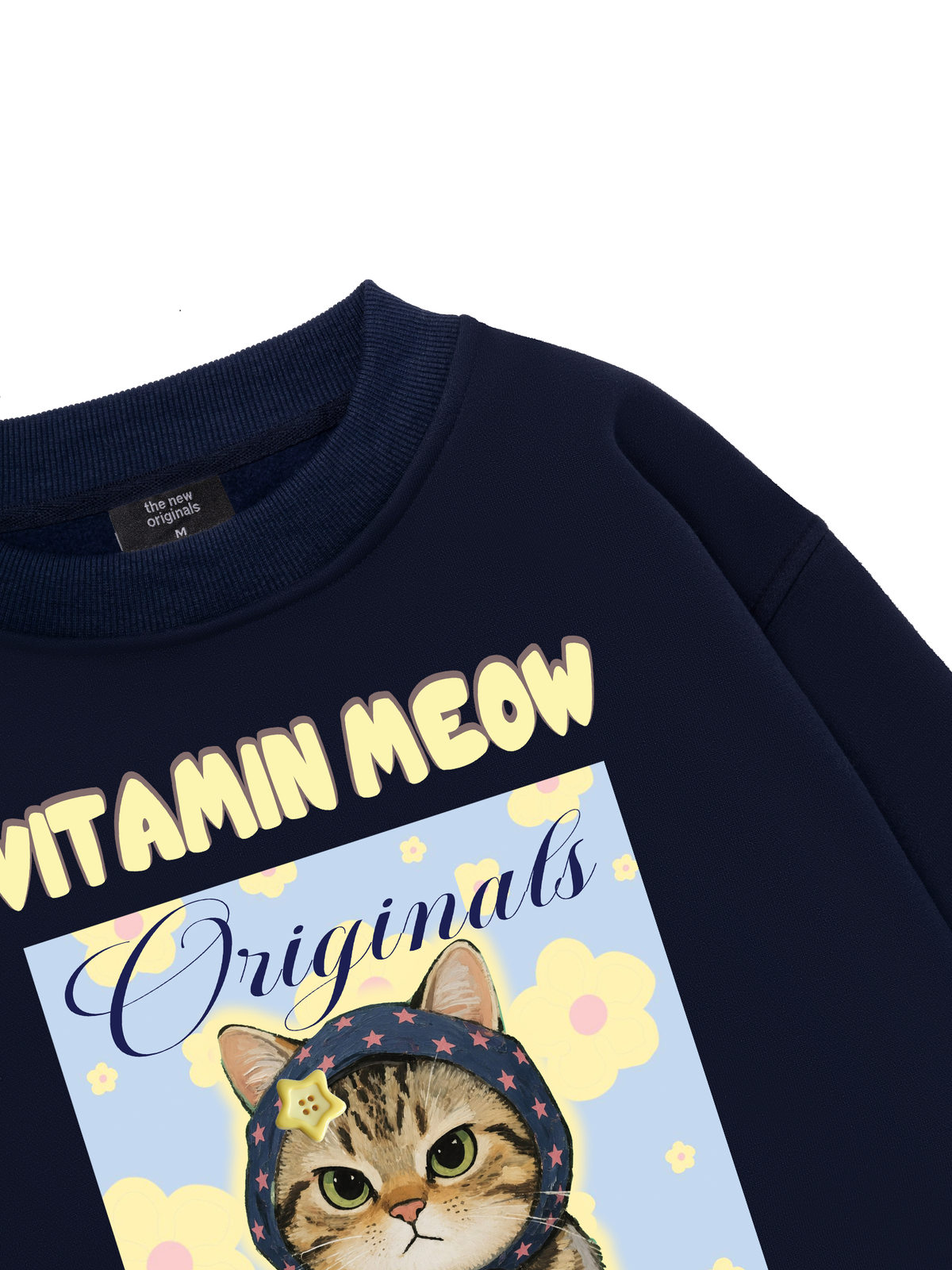 Cutie Vitamin Meow Yellow Flower Sweater