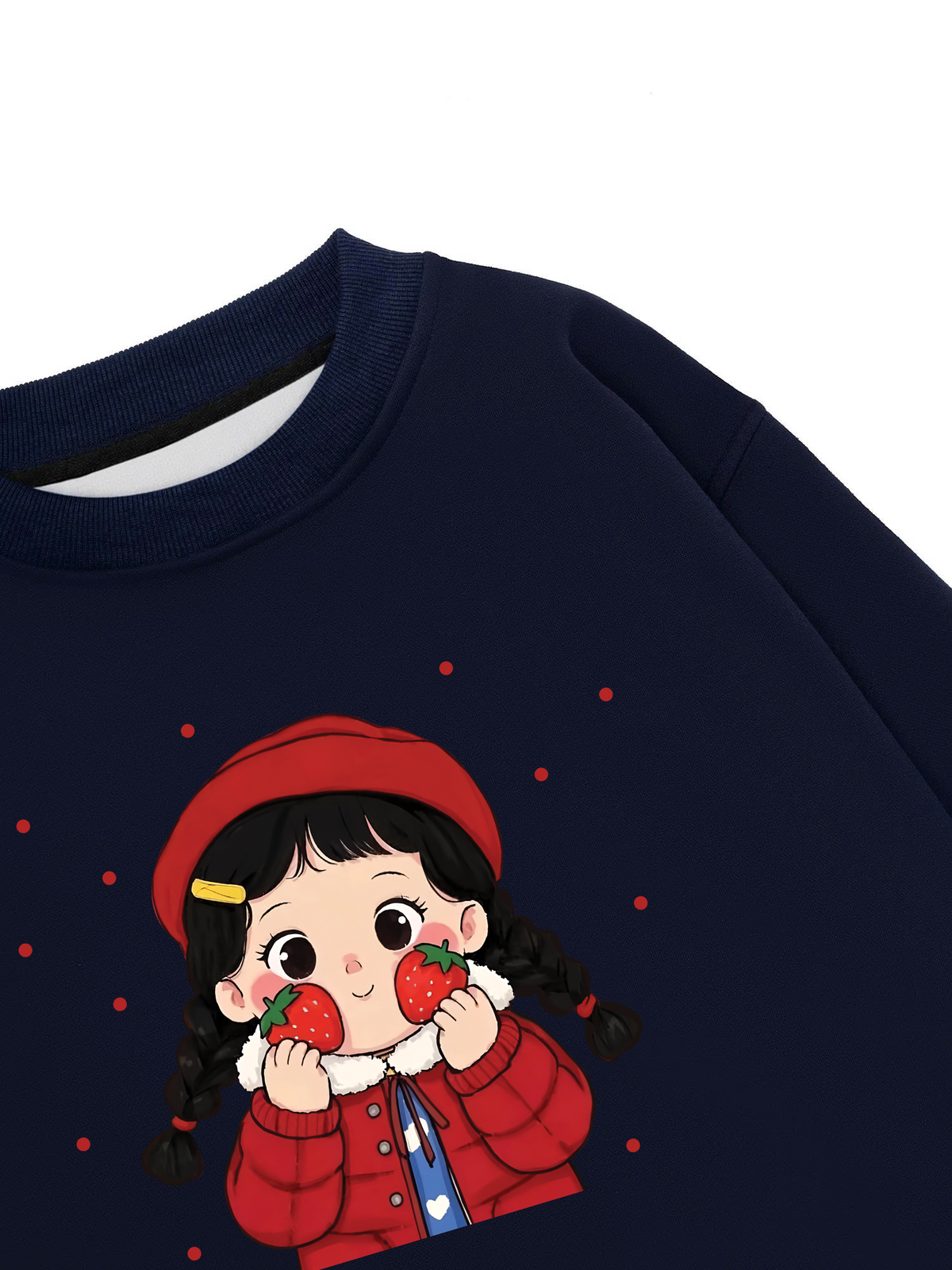 Dolly Girl Cute Strawberry Girl Sweater