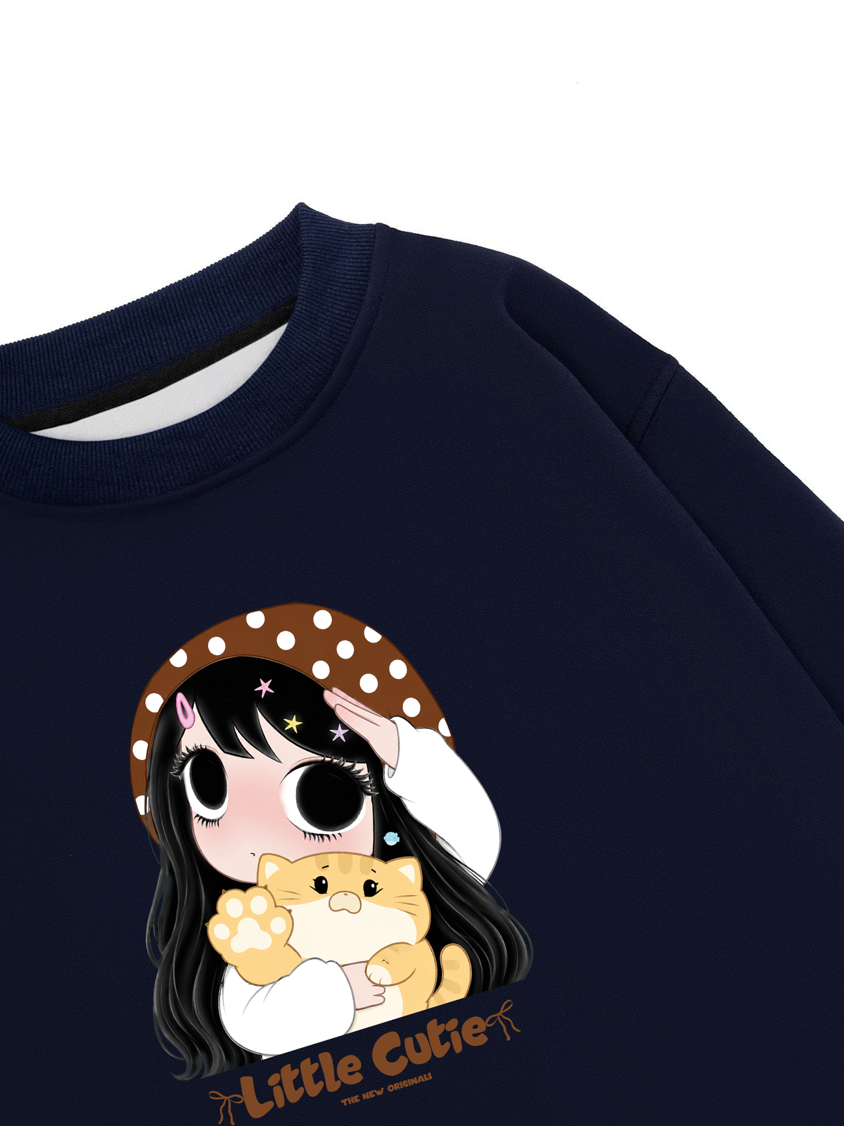 Little Girl Brown Dots Sweater
