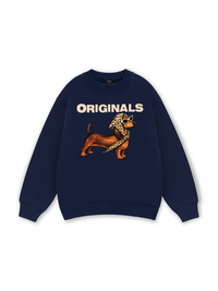Retro Leopard Dashund Sweater