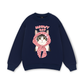 Meowy Cat Pink Plaid Sweater