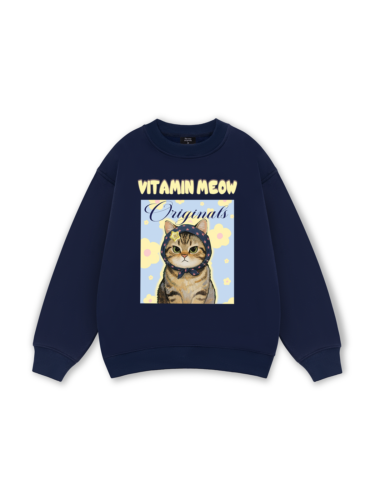 Cutie Vitamin Meow Yellow Flower Sweater