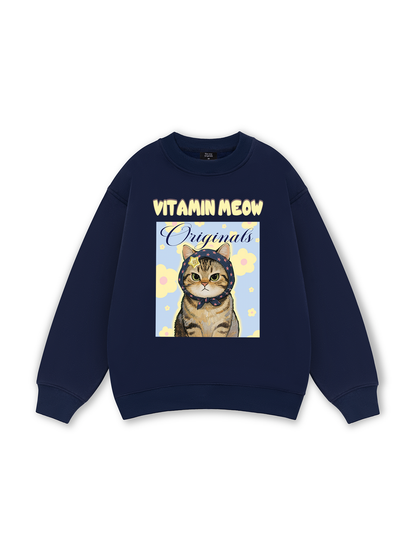 Cutie Vitamin Meow Yellow Flower Sweater