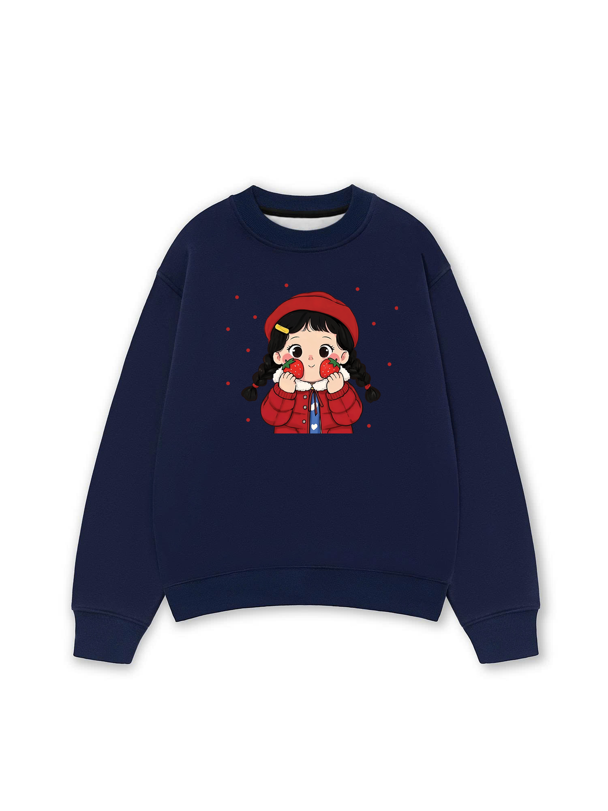 Dolly Girl Cute Strawberry Girl Sweater
