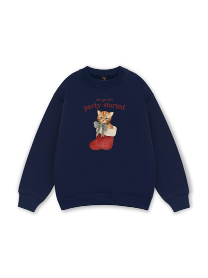 Xmas Cat Party Started Sweater