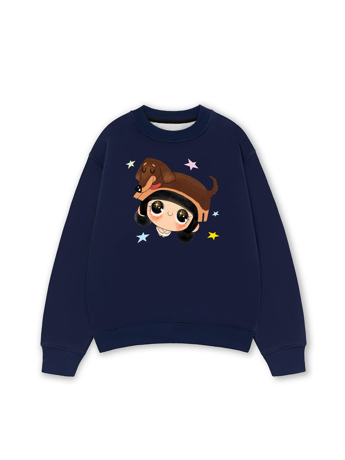 Cute Girl With Dachshund Sweater