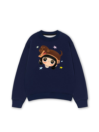 Cute Girl With Dachshund Sweater