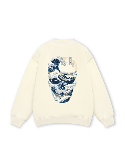 The Great Wave off Skull Sweater