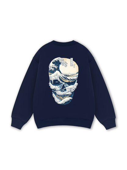 The Great Wave off Skull Sweater