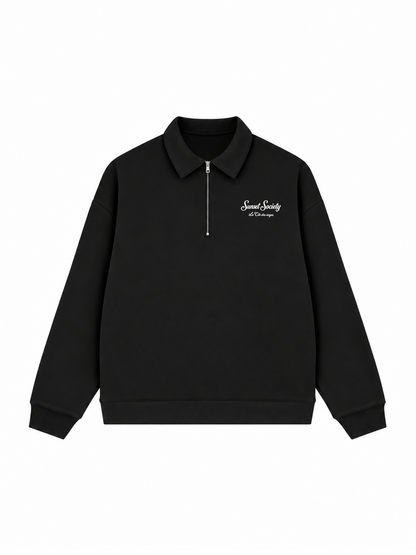 Áo Sweater Polo Nỉ Hai Da Sunset Society