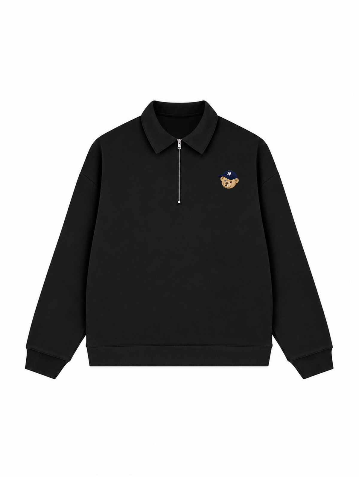 Áo Sweater Polo Nỉ Hai Da Basic Bear