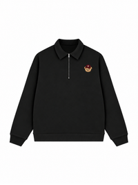 Áo Sweater Polo Nỉ Hai Da Basic Bear Red Hat