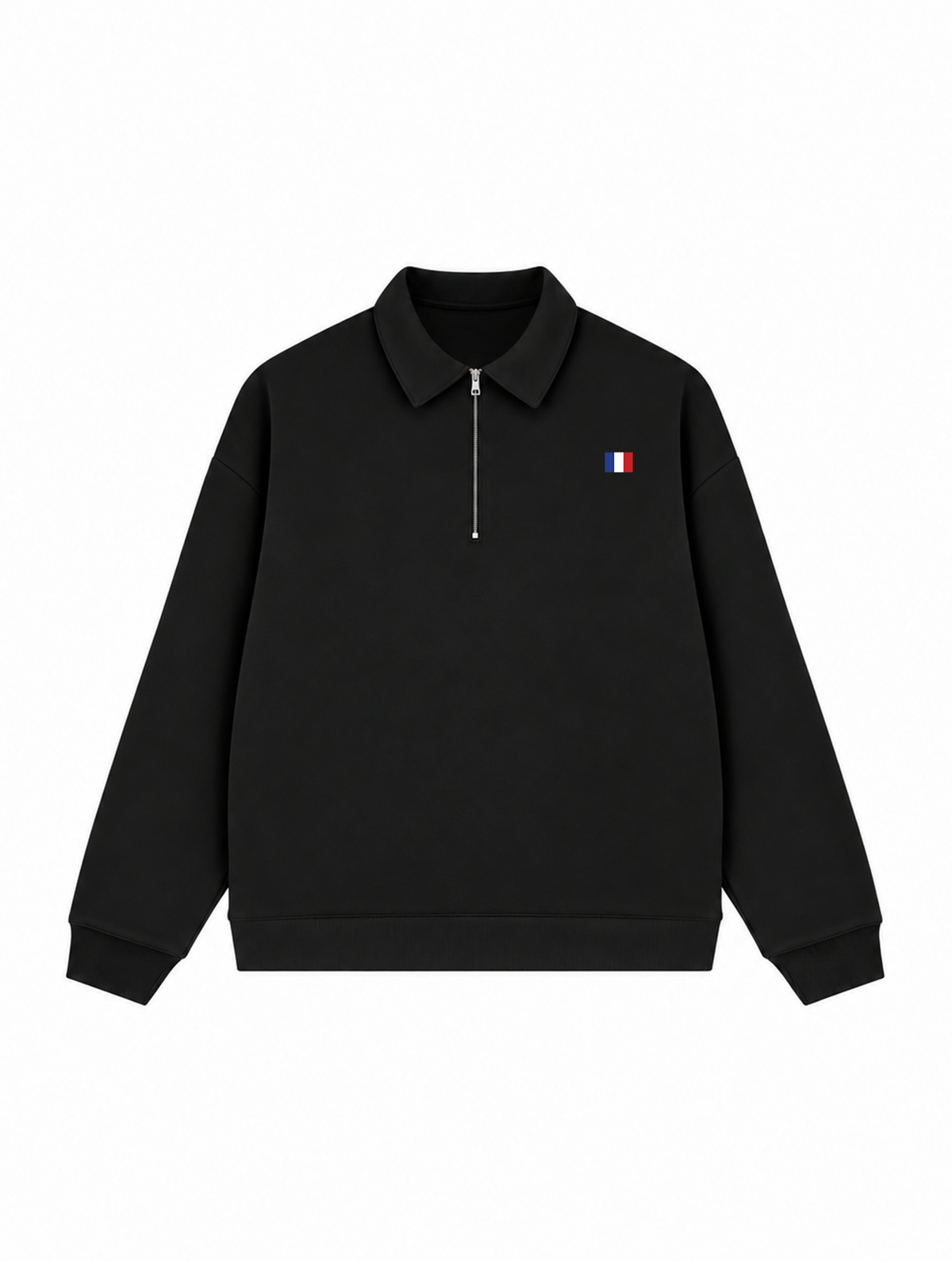 Áo Sweater Polo Nỉ Hai Da Paris Flag