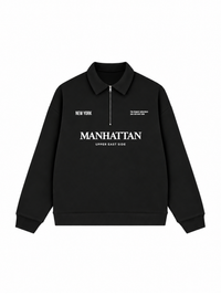 Áo Sweater Polo Nỉ Hai Da Manhattan