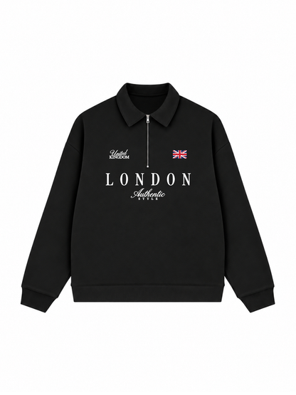 Áo Sweater Polo Nỉ Hai Da United Kingdom