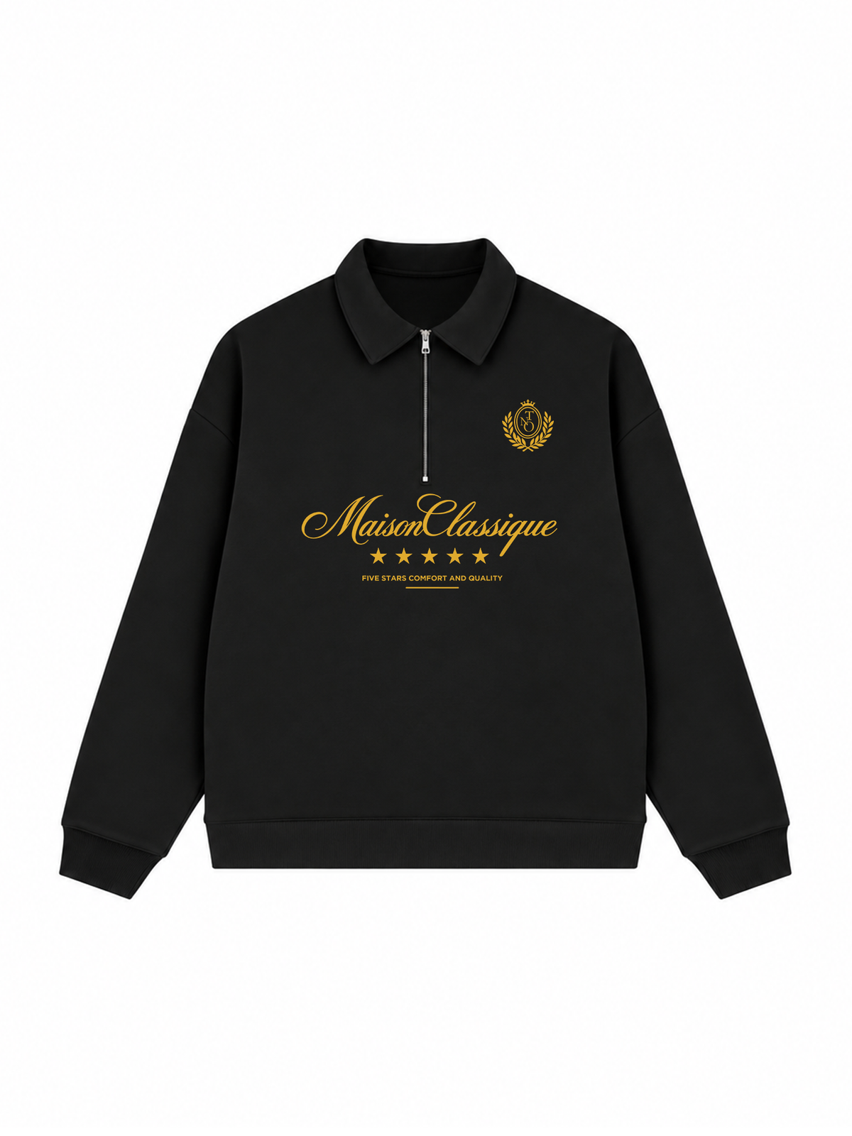Áo Sweater Polo Nỉ Hai Da MaisonClassique