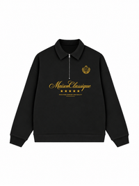 Áo Sweater Polo Nỉ Hai Da MaisonClassique