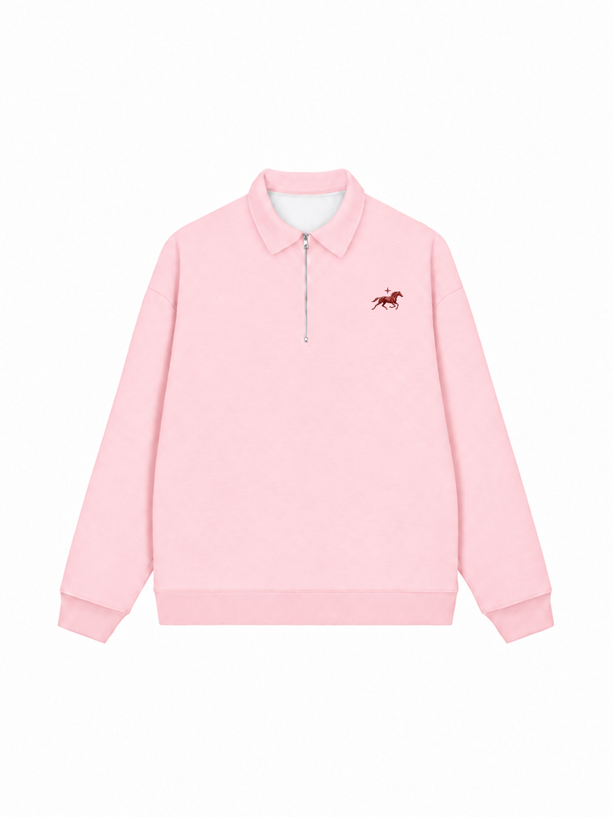 Áo Sweater Polo Nỉ Hai Da Red Horse