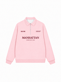 Áo Sweater Polo Nỉ Hai Da Manhattan