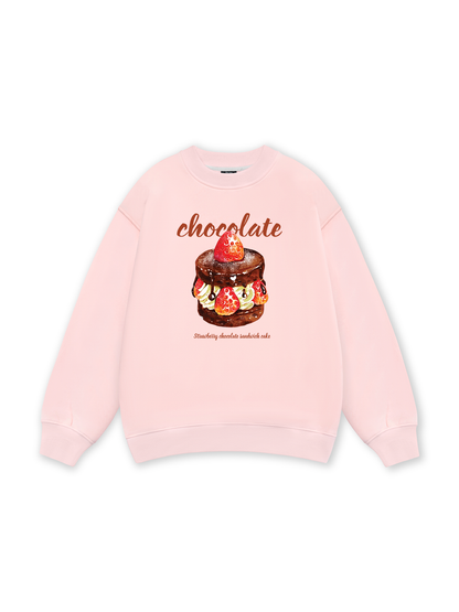 Sweet Pastry Strawberry Chocolate Sweater