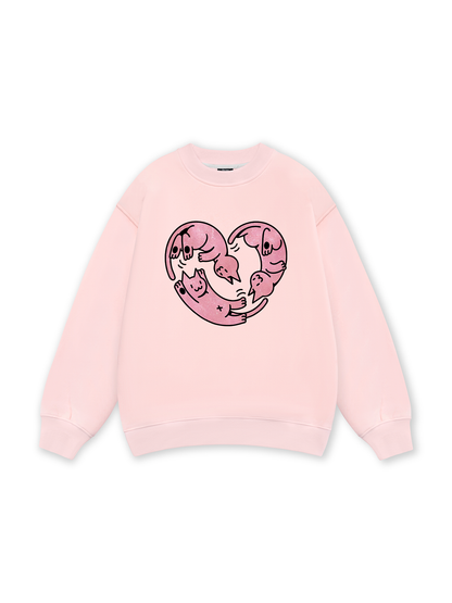 Meow Meow Heart Sweater