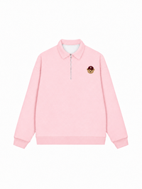 Áo Sweater Polo Nỉ Hai Da Basic Bear Red Hat